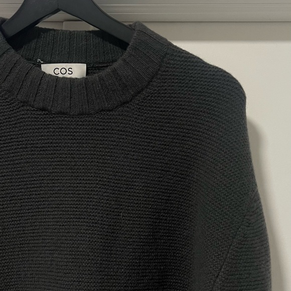 COS MENS HIGH NECK CREW NECK COTTON SWEATER - Picture 3 of 5